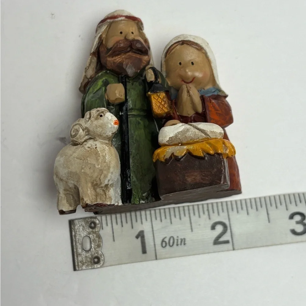 Miniature Resin Nativity Scene Figurine Set
